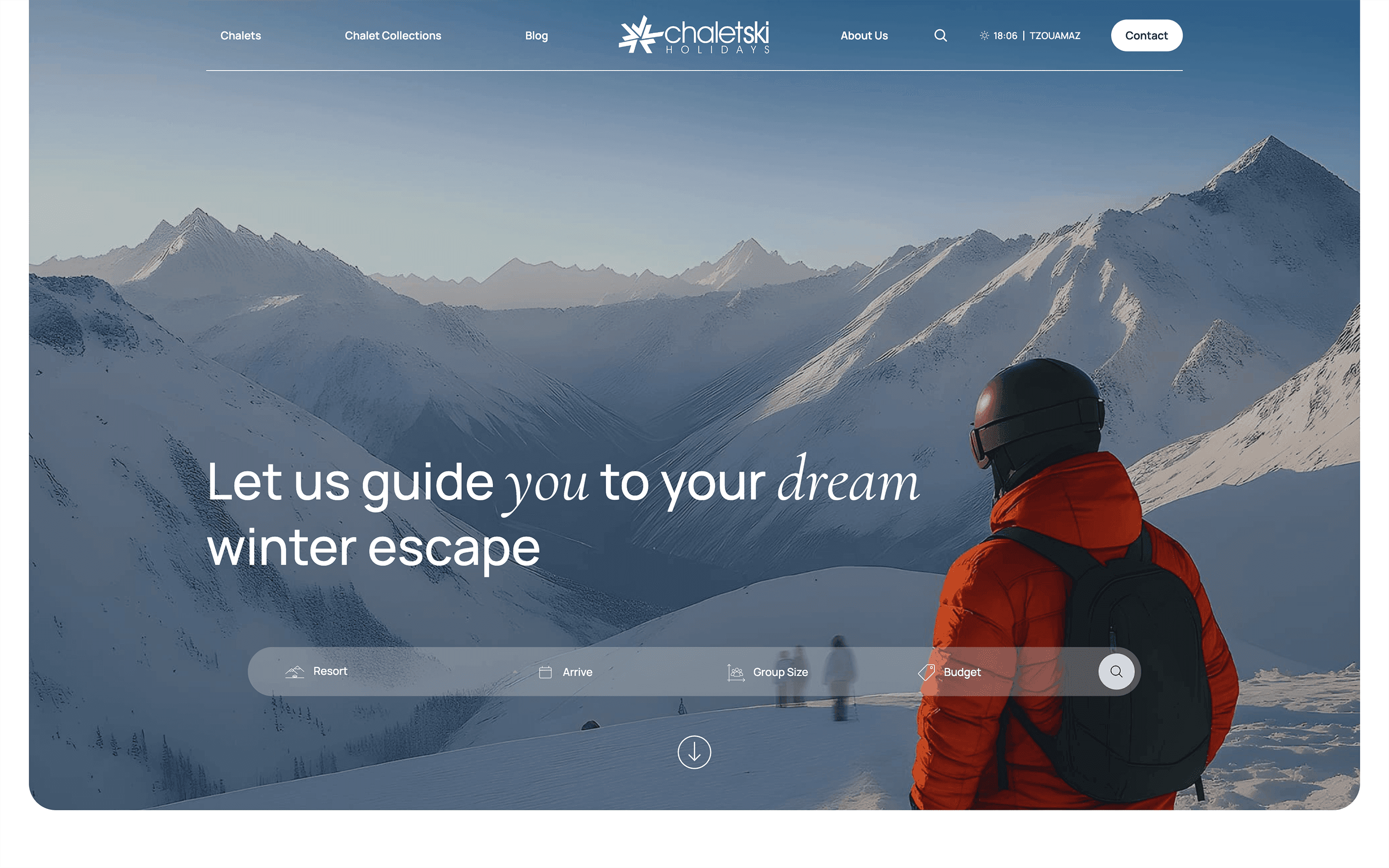 Chalet search & booking experience