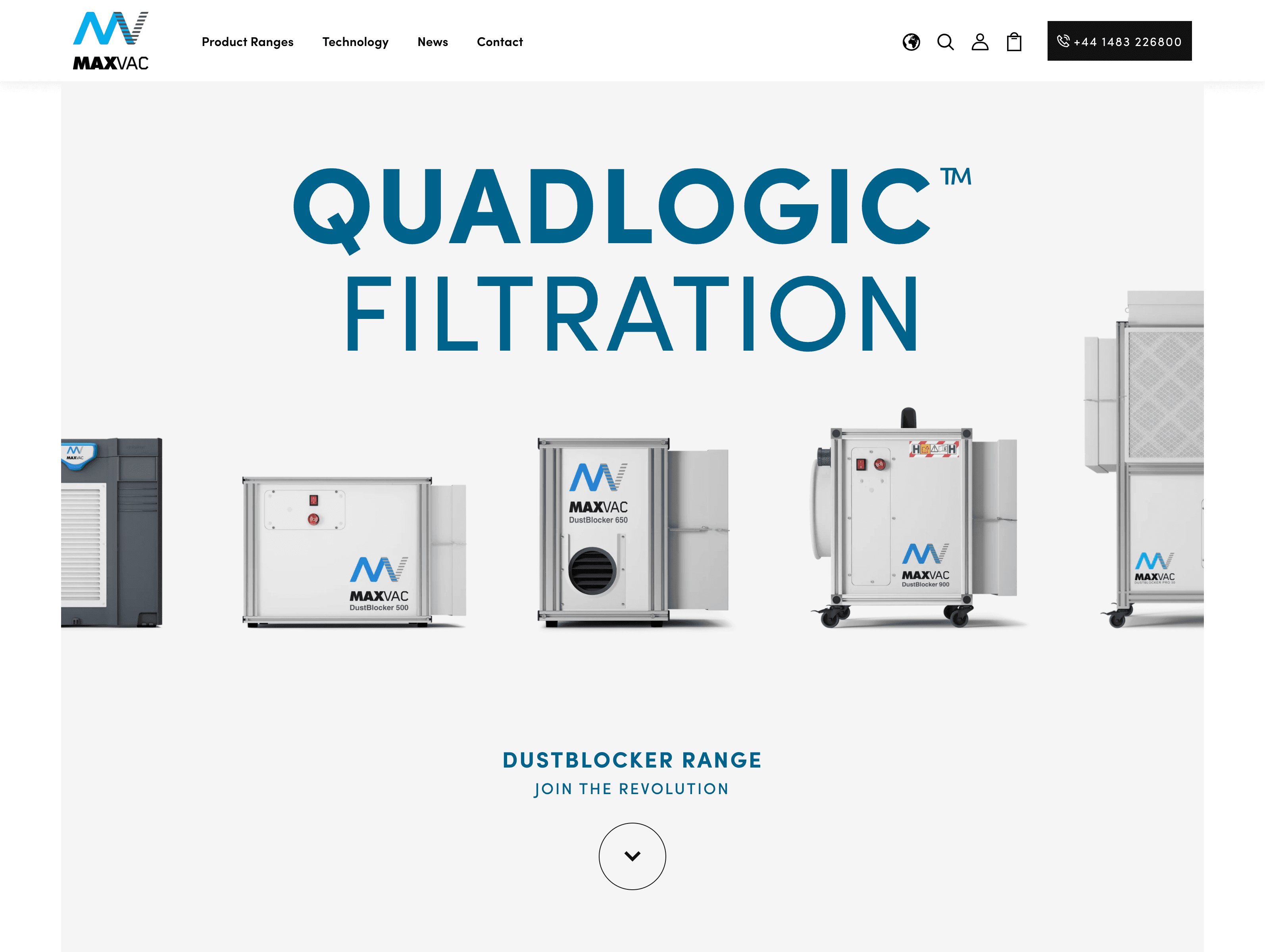 Fig. 02 — QuadLogic filtration technology page